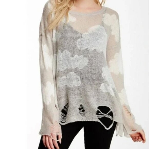 WILDFOX WHITE LABEL CLOUD LENNON SWEATER - Picture 2 of 5